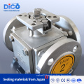 CF8/CF8m/Wcb T/L Port Three Way Flange Ball Valve